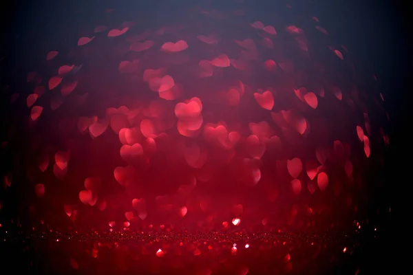 Kalpler Bokeh Açık Sevgililer Günü Veya Düğün Renkli — Stok fotoğraf