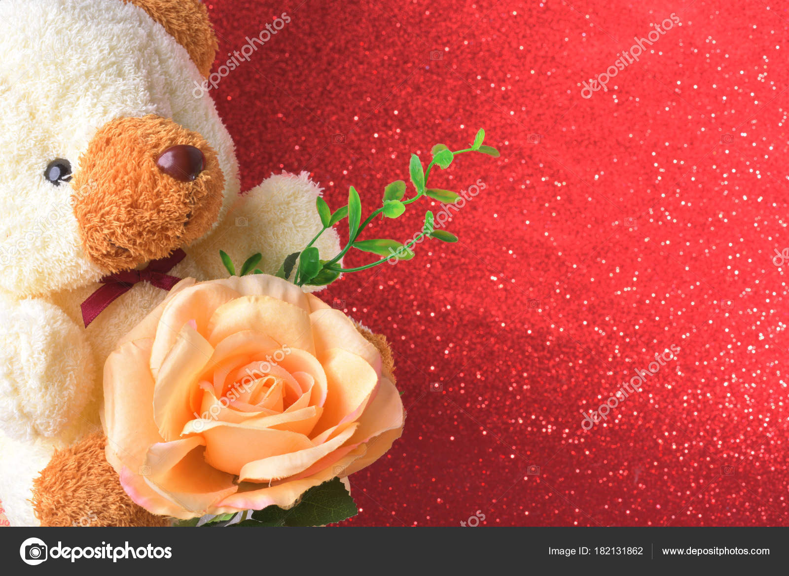flower valentine teddy bear