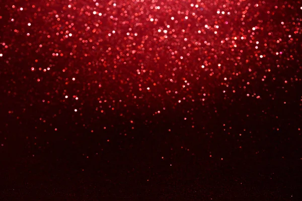 Luci Rosse Glitter Bokeh Sfondo Astratto Offuscata San Valentino Compleanno — Foto Stock