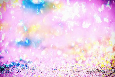 Altın glitter doku doğum günü, yıldönümü, düğün, yeni yıl arifesi ya da Noel için arka plan Derma bulanık.