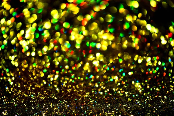 Χρυσά Glitter Υφή Colorfull Θολή Αφηρημένα Φόντο Για Γενέθλια Επέτειος — Φωτογραφία Αρχείου