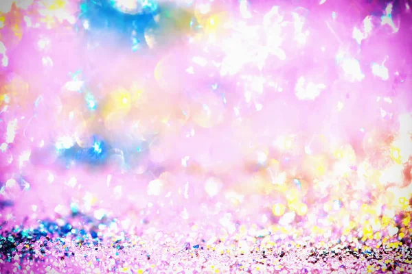 Golden Glitter Texture Colorfull Blurred Abstract Background Birthday Anniversary Wedding — Stock Photo, Image