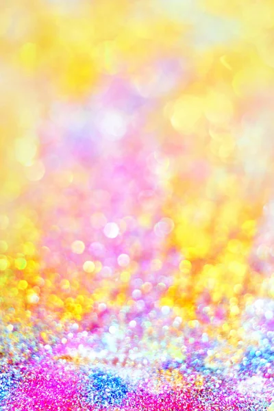 Golden Glitter Texture Colorfull Blurred Abstract Background Birthday Anniversary Wedding — Stock Photo, Image