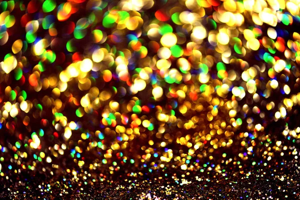 Gyllene Glitter Textur Colorfull Suddig Abstrakt Bakgrund För Födelsedag Årsdag — Stockfoto