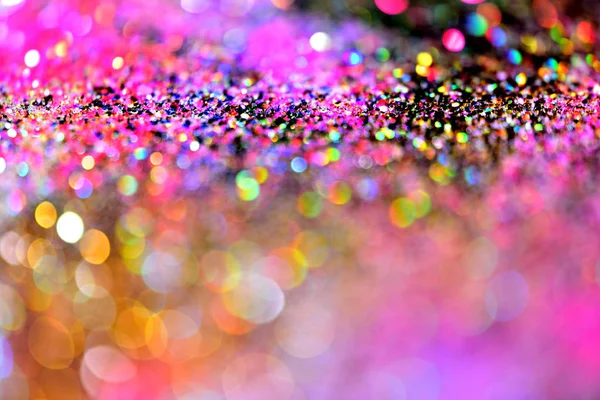 Gouden Glitter Textuur Colorfull Wazig Abstracte Achtergrond Voor Verjaardag Verjaardag — Stockfoto