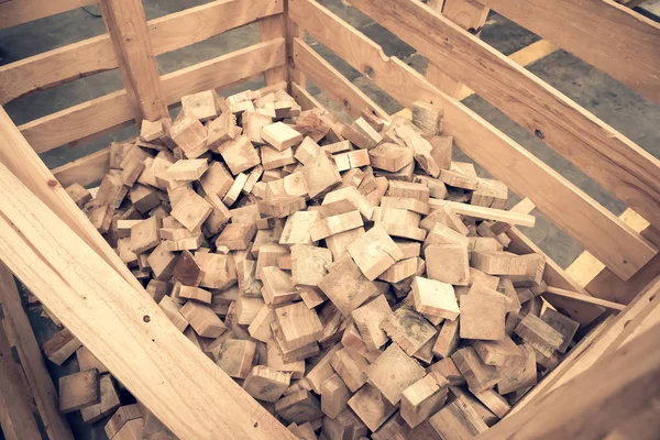 wood are cut pieces of Slices In the industry