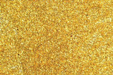 Altın glitter doku doğum günü, yıldönümü, düğün, yeni yıl arifesi ya da Noel için arka plan Derma bulanık.