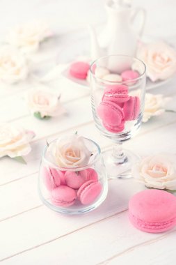 macarons veya bademli kurabiye tatlı tatlı yemek güzel