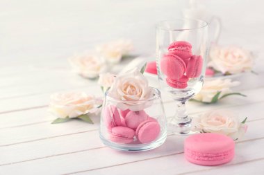 macarons veya bademli kurabiye tatlı tatlı yemek güzel