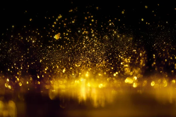 Altın parıltı bokeh aydınlatma dokusu soyut gruplandırılmış