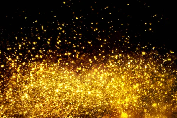Złoty brokat bokeh oświetlenie tekstury Niewyraźne abstrakcyjne tło — Zdjęcie stockowe
