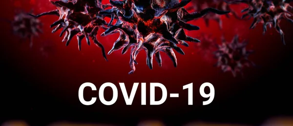 Covid Infectieziekte Veroorzaakt Door Ernstig Acuut Respiratoir Syndroom Coronavirus Rode — Stockfoto