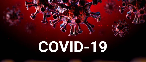 Covid Infeksjonssykdom Forårsaket Alvorlig Akutt Respiratorisk Syndrom Coronavirus Rød Tone – stockfoto