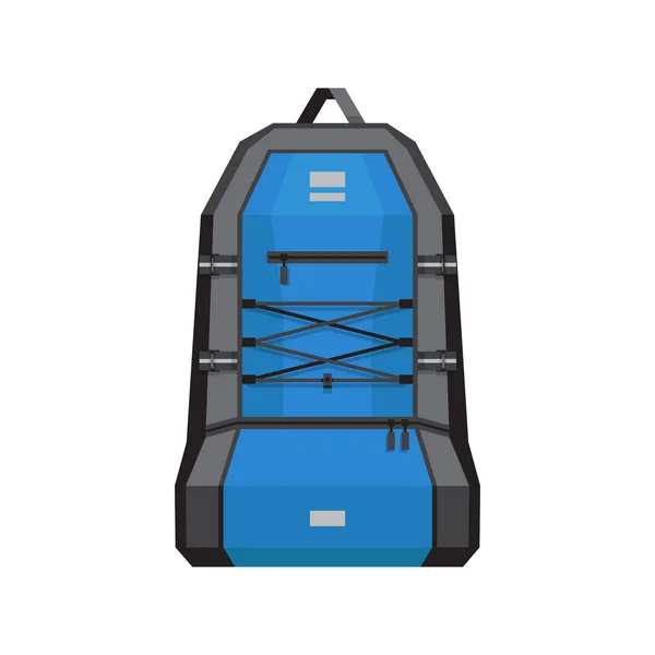 Detailed hiking backpack. Vector illustration, flat style. — Stock Vector