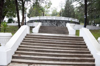 Tskaltubo, Gürcistan - 25 Şubat 2016: iç eski çare Sovyetler Birliği Savunma Bakanlığı