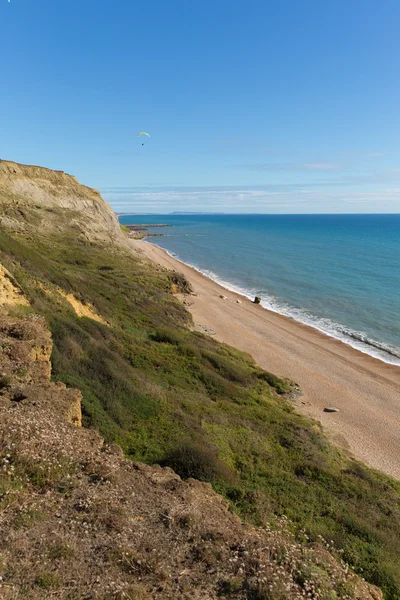 Eype beach Anglie Velká Británie pohled na východ — Stock fotografie