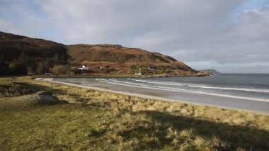 Calgary Bay Isle of Mull Argyll ve Bute İskoçya İngiltere'de İskoç Inner Hebrides güzel bahar gününde 