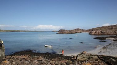 Iona ada pan çevre Fionnphort beach Isle of Mull İskoçya İngiltere