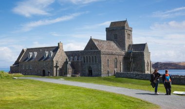 Iona Abbey İskoçya'da güzel bahar hava