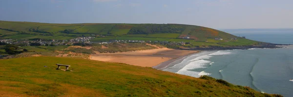 Spiaggia di Croyde Devon Inghilterra UK vista panoramica — Foto Stock