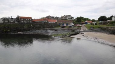 Craster liman Northumberland coast Kuzey Doğu İngiltere İngiltere Dunstanburgh Kalesi güneyinde