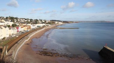 Dawlish Devon İngiltere İngiltere İngilizce sahil beldesi beach demiryolu tren ve deniz yoluyla seyahat tren