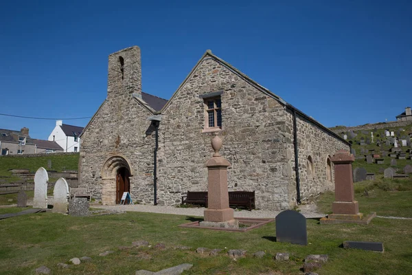 Welšský Kostel Aberdaron Llyn Peninsula Gwynedd Wales — Stock fotografie