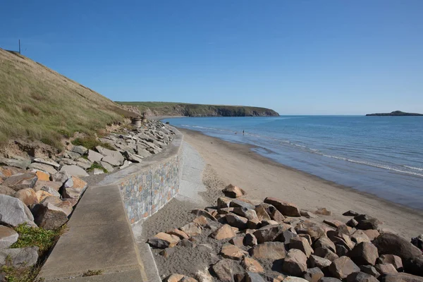 Widok Plażę Wybrzeże Wschód Aberdaron Llyn Peninsula Gwynedd Wales — Zdjęcie stockowe