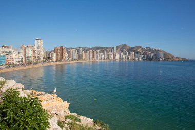 Benidorm İspanya Kosta Blanca Levante sahilinin güzel manzaralı eski kasaba manzaralı