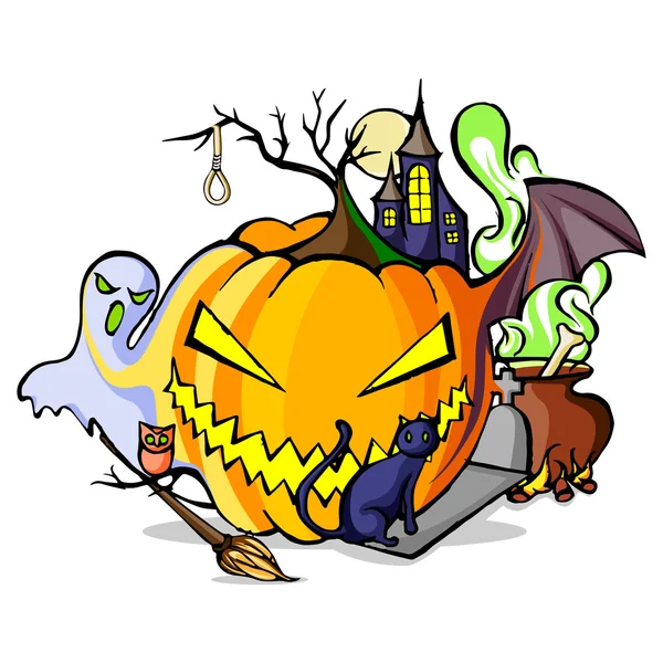 Happy Halloween vakantie achtergrond — Stockvector