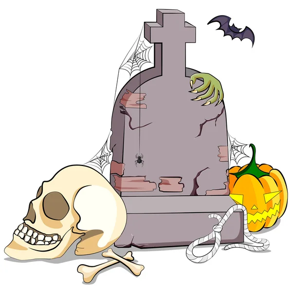 Joyeux Halloween fond de vacances — Image vectorielle