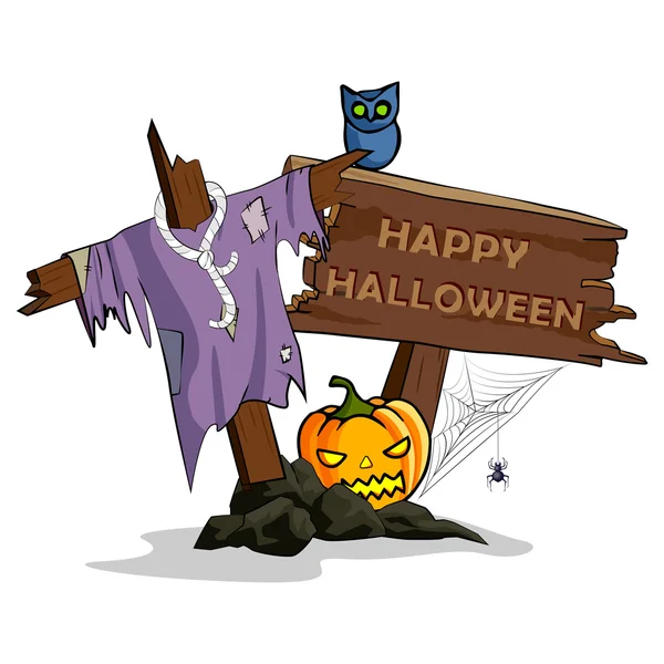 Szczęśliwy tło wakacje Halloween — Wektor stockowy