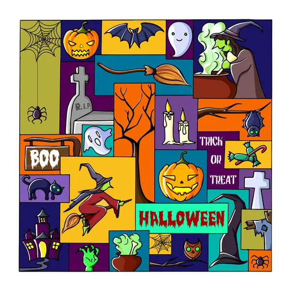 Feliz feriado Halloween fundo — Vetor de Stock