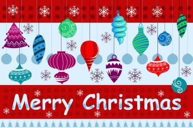 Baubles Noel tatil kutlaması için asılı