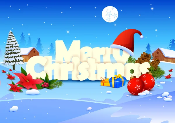 Joyeux fond d'écran de Noël — Image vectorielle