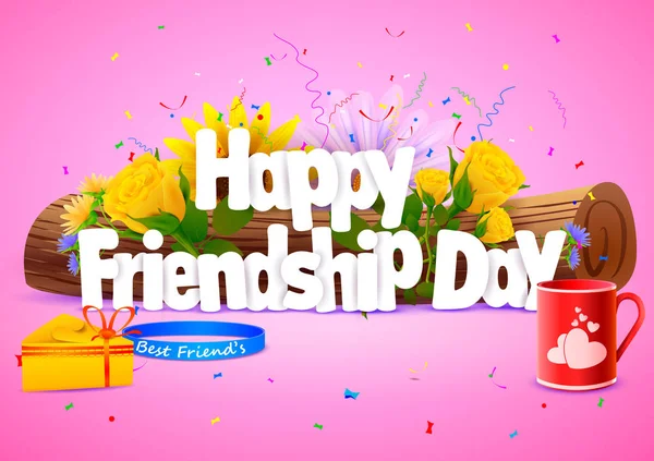 Happy Friendship Day wallpaper background — Stock Vector