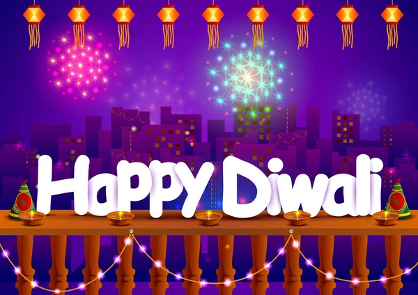 Fondo de pantalla Diwali feliz — Archivo Imágenes Vectoriales