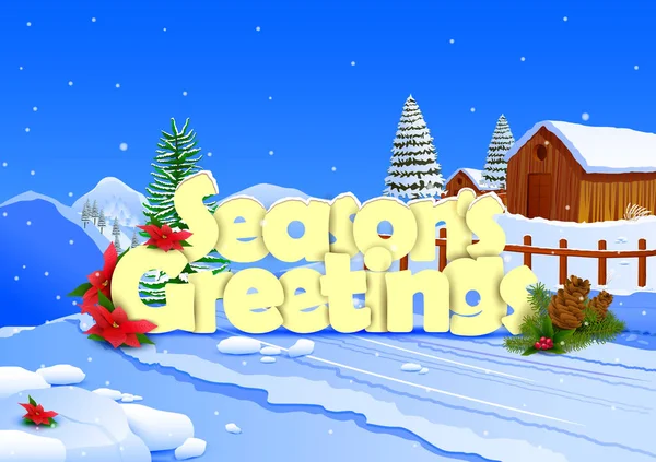 Seasons Greetings wallpaper achtergrond — Stockvector