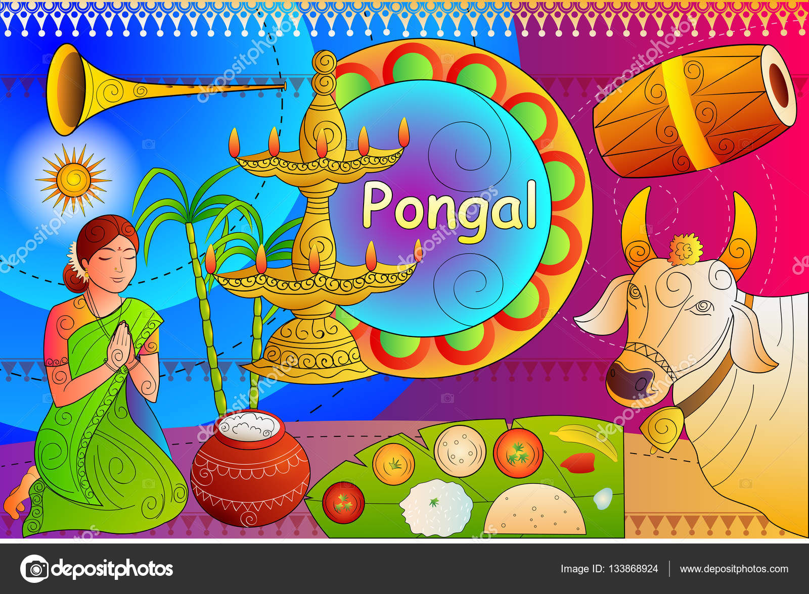 Pongal Drawing PNG Transparent Images Free Download | Vector Files | Pngtree