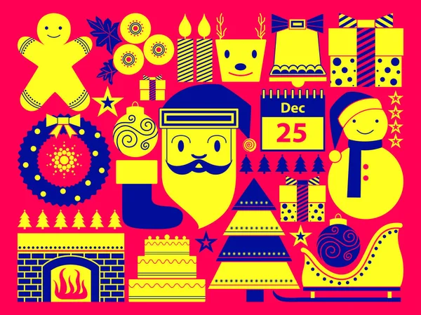 Feliz fiesta de Navidad Fondo de vacaciones — Vector de stock