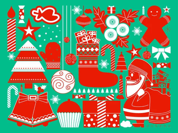 Neşeli Noel Festivali kutlama tatil arka plan — Stok Vektör