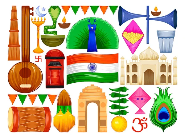 Feliz Día de la República de la India antecedentes patrióticos — Vector de stock