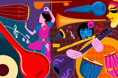 Müzik kolaj arka plan