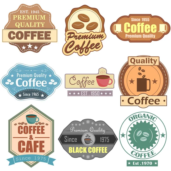 Premium koffie label label sticker voor advertentie — Stockvector