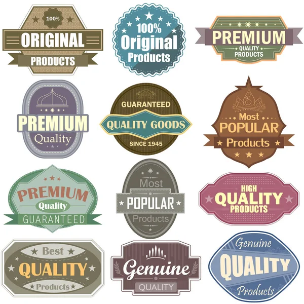 Premium kwaliteit label label sticker voor advertentie — Stockvector