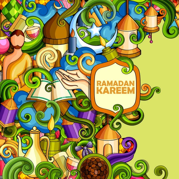 Ramadán Kareem Bendición para el fondo del Eid — Vector de stock