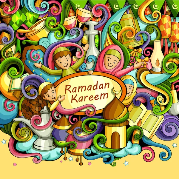 Ramadán Kareem požehnání pro Eid pozadí — Stockový vektor