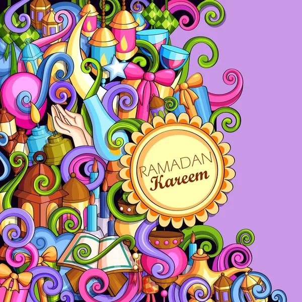 Ramadan Kareem Blessing for Eid background — Stock Vector