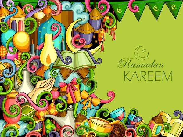 Ramadan kareem segen für eid hintergrund — Stockvektor