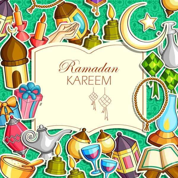 Ramadán Kareem požehnání pro Eid pozadí — Stockový vektor